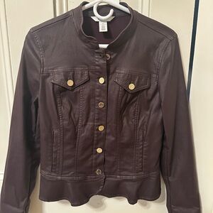 White House Black Market rich plum colored jacket!